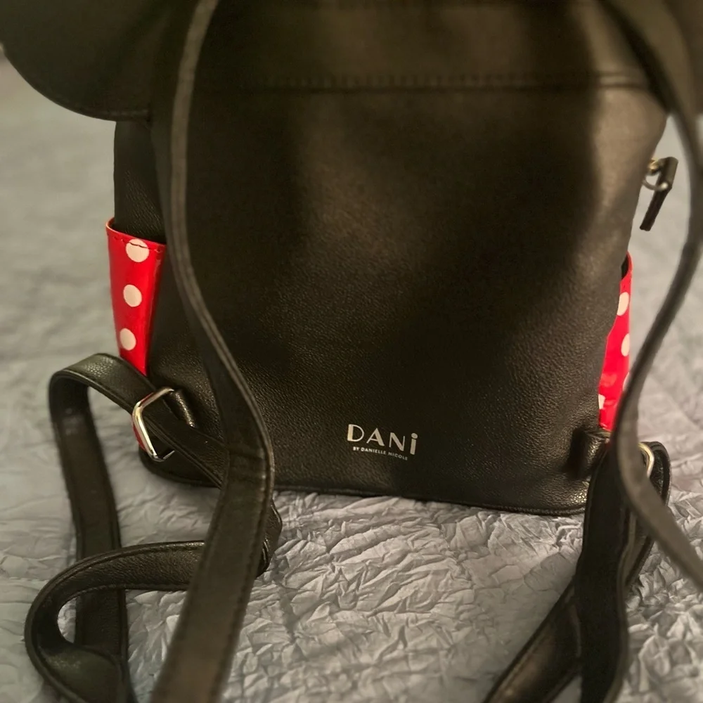 Disney Minnie Mouse Red and Black Polka Dot Backpack Dani by Danielle Nicole